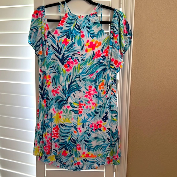 Lilly Pulitzer Bellamie Dress Serene Blue Tippy Top - Picture 3 of 7